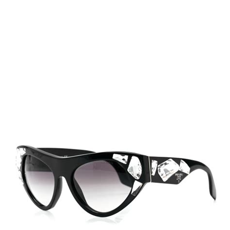 PRADA Crystal Voice Sunglasses SPR 21Q Black 139424